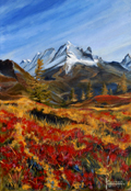 montagne peinture peintures alpage alpes tableau paysage