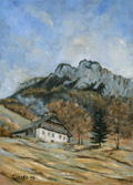tableaux peintures montagnes alpages vaches chablais abondance abbaye châtel chapelle cours sapins dranse jorat